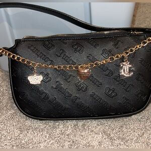 Juicy Couture shoulder bag with gold chain & charms